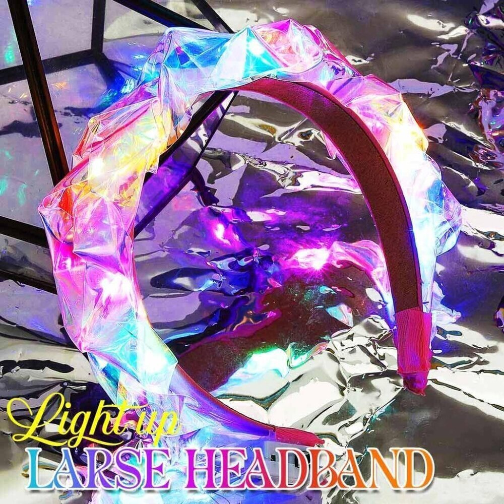 Light Up Headband LED Costume Hair Accessories for Women Rave Party - Picture 2 of 6